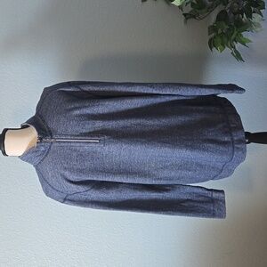 TOMMY BAHAMA On The Double Reversible Half Zip Pullover Sz Large Blue Gray